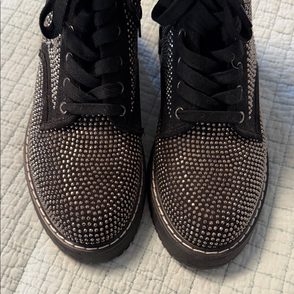 Madden Girl Black and Silver boots